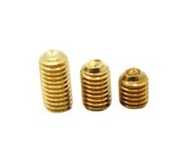 2/5pcs M5 M6 M8 M10 Copper Hexagon Socket Screws With Cup Point Brass Grub Screw Bolts DIN916(4mm,M5 5pcs)