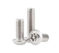2/5PCS M6 M8 M10 304 Stainless Steel Six Lobe Torx Button Round Head With Pin Screw Bolt(35mm,M6 (5pcs))