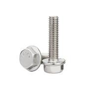 2-5PCS M8 M10 M12 A2-70 304 Stainless Steel Hexagon Head With Serrated Flange Cap Screw Hex Washer Bolt DIN6921(25mm,M12 (2pcs))