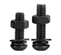 2/5PCS M8 M10 M12 Hex Socket Button Head Screw 12.9 Grade Black Allen Round Head Bolt Nut Kit(70mm,M8 5sets)