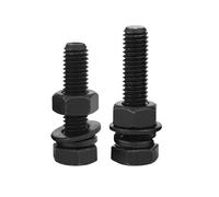 2/5PCS M8 M10 M12 Hexagon Head Bolts Screws Nuts With Washers Set 8.8 Grade Carbon Steel Bolt Kits(55mm,M10 2sets)