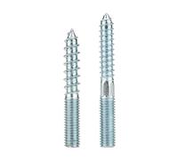 2/5pcs Plum Blossom Double Head Thread Screw Plum Blossom Hexagonal Screw Headless Double Head Thread Pointed Tail Self Tapping Screw(150mm(2pcs),M8)