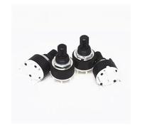 2/5pcs RS16 16mm Rotary Band Switch 2 Pole 3 4 Position 1 Pole 5 6 8 Position Handle 15mm Length Axis Band Switch IDGTTLDF(1P7T,2pcs)