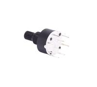 2/5pcs RS16 16mm Rotary Band Switch 2 Pole 3 4 Position 1 Pole 5 6 8 Position Handle 15mm Length Axis Band Switch(1P6T,5pcs)