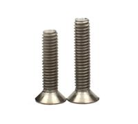 2-5pcs TA2 M2 .5 M3 M4 M5 M6 M8 Gr2 Hexagon Hex Socket Head Flat Countersunk Bolt Screw DIN7991 L=25-60mm(35mm,M6 (2pcs))