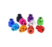 2/5Pcs UNC 6# 1/4 3/8 Inch Colourful Aluminium Alloy Hand Tighten Knurled Thumb Nut(Bright black,1I4-20 x 2Pcs)