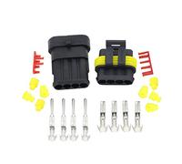 2-5sets Kit 2 Pin 1/2/3/4/5/6 Pins Way AMP Super seal Waterproof Electrical Wire Connectors Plug Compatible With car waterproof connector(4Pins,5Pcs)