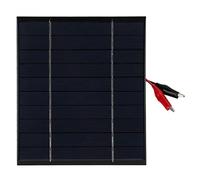 2.5W 5V Mini Solar Panel, Poly Mini Solar Cell Panel Module, High Efficiency Polysilicon Solar Charging Panel with Tiger Clip for Car RV Boat Outdoor Use