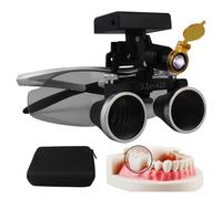 2.5X/3.5X 420mm Dental Loupe Magnifier Binocular Magnifier Dental Surgery Loupe with 5W LED Head Light, Dental Lab Medical Loupes, Wireless Led Headlights Dental Magnifier,Silver-3.5X