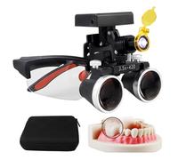 2.5X/3.5X 420mm Dental Loupe Magnifier Binocular Magnifier Dental Surgery Loupe with 5W LED Head Light, Dental Lab Medical Loupes, Wireless Led Headlights Dental Magnifier,Black-3.5X