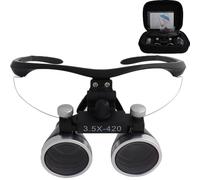 2.5x/3.5x Dental Loupe, Binocular Loupe, Dental Loupes, Portable Magnifier - Working Distance: 440-540mm/320-420mm, For Dentistry, Jeweler or Hobby 3.5-Black