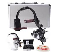 2.5X/3.5X Dental Surgical Loupe, Head Mounted Dental Light, 5W Surgical Lamp Medical Binocular Magnifying Glass, Dentisit Surgical Headlight Lab Equipment,3.5X