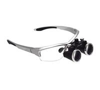 2.5X/3.5X Dental Surgical Medical Binocular Loupes 420mm Rechargeable Headband Magnifier Optical Glass Loupe Soft Touch Frame With LED Headlight New Version Suit For Dentist(Size:3.5X,Color:Black)