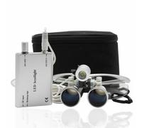 2.5X 420mm Dental Surgical Binocular Loupes, Glasses Magnifier LED Head Light Lamp Dentist Lens Magnifier for Medical