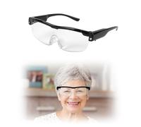 2.5X Magnifying Glasses with 2 LED Lights, Strong 250% Magnification Hands Free Spectacles for Hobbies Close Work Jewellers Craft Repairing Reading Embroidery, Gift for Elderly Low Vision Person