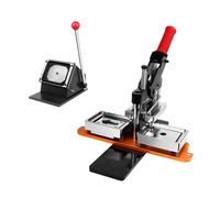 2.5x2.5inch Square Fridge Magnets Badge Maker Machine, Refrigerator Sticker Making Machine, 63.5 * 63.5mm DIY Photo Magnet Press Machine 2×2inMachine+PaperCutter+100pcsMaterials