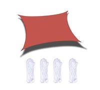 2.5x2.5m Red Sunshade & Rain Protection Canopy - UV-Resistant, Breathable Outdoor Awning for Garden, Patio, Carport - Stylish & Functional