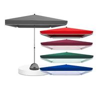 2.5x2.5m Waterproof Square Umbrella Replacement Cover Patio Canopy for 8.2x8.2ft Outdoor Umbrellas Durable Red Fabric for Garden and Deck Use