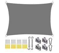 2.5x7m Rectangular Shade Sail Durable Sunshade for Outdoor Garden Camping Terrace Balcony Lightweight TearResistant Light Gray Canopy for Sun Protection