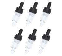 2/6/10 PCS Aquarium Check Valves One Way Non-return Protector Air Pump Accessories for Fish Tank(6 Pack,Black)