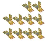 2/6/10 Sets Heavy-Duty Solid Wood Bed Frame Hardware Kit,Metal Bed Rail Brackets,Wooden Frames Corner Bracket with Hook & Buckle(10 Set)
