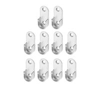 2/6/10pcs Thicken Closet Rod Brackets,Oval Hanging Clothes Holder,Wardrobe Tube Support Hardware Accessories(10pcs)