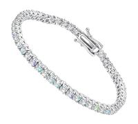 2-6.5mm Moissanite Tennis Bracelet for Women mens Bracelets Gifts Diamond Tennis Bracelet Gifts, 6.5IN/16.51CM, Yellow Gold, moissanite