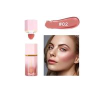 (2) 6 Colors Liquid Blush Waterproof Multi-purpose Facial Nourishing Blush Stick Cheek Natural Blusher Cute Korean Makeup for Women