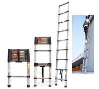 2.6 Meter Heavy Duty Multi-Purpose Stainless Steel Telescopic Extension Ladder Lightweight Portable Multi-Purpose Extendable Steps