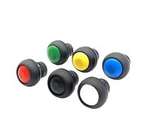 2/6 PCS,Round Push Button Switch,PBS-33A Self-Locking/33B Self-reset,2Pin,12mm,3A 250VAC/1A 125VAC(Green 33B,6pcs)