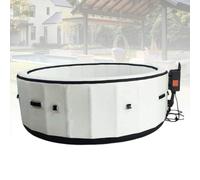 2-6 Person Inflatable Spa with 150 Bubble Massage Jets, Durable PVC Hot Tub for Backyard Relaxation, One-Click Inflation