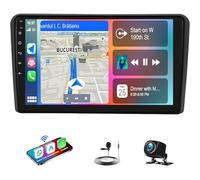 2+64G Android 13 Car Stereo for Audi A3 S3 RS3 8P 2003-2012 w/Wireless CarPlay Android Auto, 9" IPS Touch Screen Double Din Car Radio GPS Navi WiFi Bluetooth Mirror Link EQ FM RDS SWC Backup Camera