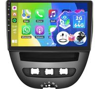 2+64G Car Radio for Toyota Aygo/Peugeot 107 /Citroen C1 2005-2014 with Wireless Carplay Android Auto Mirror Link，10.1" Touch Screen Car Stereo with GPS Bluetooth WiFi/FM/RDS Backup Camera