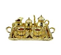 2.64x1.89x0.2" Chinese Alloy Tea Set Kitchen Appliance Educational Set For 3-8 Girls Metal Tea Sets For Girls