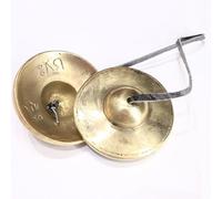 2.6in/6.5cm Handcrafted Tibetan Meditation Tingsha Cymbal Bell With Buddhist The Eight Auspicious Symbols