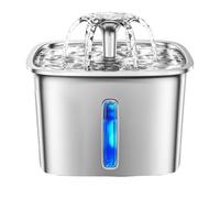 2.6L/88oz Electric Water Dispenser Automatic Pet Watering Bowl Drinking Fountain Cats Dog Watering Supply Stainless Steel Cats