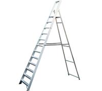 2.6m Aluminium Platform Step Ladders -12 Tread-4.2m Work Height HEAVY DUTY Steps