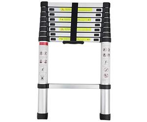 2.6M Extension Ladder Aluminium Folding Step Ladder 8.5Ft Extendable Telescopic Ladders Heavy Duty 150kg Capacity EN131 CE Safety Standard for Office Garden Loft Home