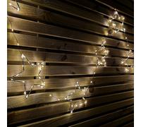 2.6m Set of 10 Star Curtain Lights 227 Warm White LEDs Microbrights String Lights Samuel Alexander White One Size