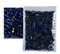 2-6mm Jelly AB Resin Non Hot Fix Rhinestones Flat Back Plastic Crystals Strass Glitters Big Package Stones(BlackAB Blue,SS20(5mm)3000pcs)