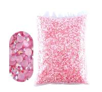 2-6mm Jelly AB Resin Non Hot Fix Rhinestones Flat Back Plastic Crystals Strass Glitters Big Package Stones(Light Pink AB,4mm 5000pcs)