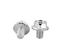 2-6pcs 304 Stainless Steel M5 M6 M8 Cross Flange Screw Outer Hexagon Anti-slip Bolts(16mm,M8 (2Pcs))