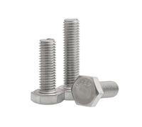 2-6pcs M4/M5/M6/M8/M10/M12 Stainless Steel Left Hand Thread Hex Head Machine Screws, M6x50mm(2pcs)