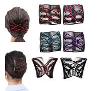 2/6pcs Magic Comb Hair Clip Combs Stretchy，New Banana Hairpin Tray Fashion Insert Comb，Double-Sided Clips Hair Combs Pins Small Slides for Women Girls Ladies Bride Thick Thin Hair