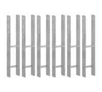 2/6x Fence Anchors Silver Galvanised Steel Ground Spike Multi Sizes vidaXL