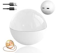2.7" Crystal Ball Digital Display, Personalized Light-up Globe, Uploadable Video & Photo Memory Gift with Heartbeat, Perfect for Couples & Pets white