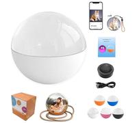 2.7" Crystal Ball Video Player - DIY, Memory Orb Ornament, Core Memories, Personalized Digital Memory Display, Uploadable Videos & Photos, Gifts for Anniversary Christmas (White)