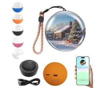 2.7" Crystal Ball Video Player Memory Orb Lamp, 3D Memory Orb Ball Digital Display Memory Sphere Lamp with Sound, Mobile App Connection, Custom Video Sphere Uploadable Videos & Photos (Orange)