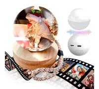 2.7" Crystal Ball Video Player, Memory Orb, Personalized Digital Memory Display, Uploadable Videos & Photos, DIY Gift for Anniversary, Birthday (White)