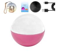 2.7 Inch WiFi Crystal Ball Video Player - 3D Memory Orb Sphere with Light-Up Electronic Screen, Upload Videos & Photos, for Anniversary Birthday Christmas Wedding Pet Memoria (Pink)